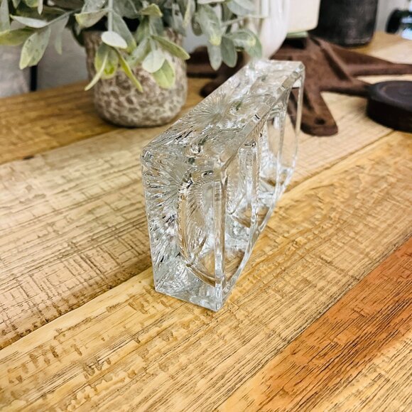 Antique Manganese depression glass triple ink well - Picture 6 of 12